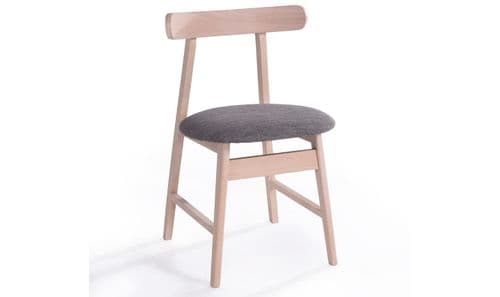 Formia Curve Beech Veneer With Fabric Dining Chair 218VD532