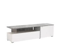 Fortuna White Gloss And Concrete Grey Effect Wide TV Unit Cabinet 11008821 S/O