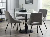 Francesco Grey Boucle Dining Chair - 24JB