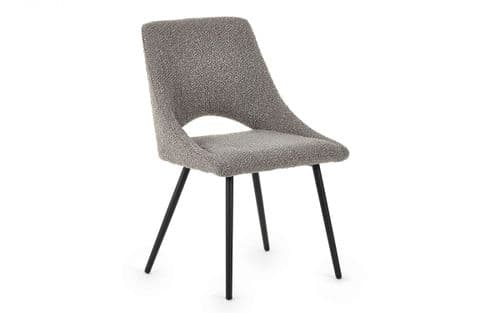 Francesco Grey Boucle Dining Chair - 24JB