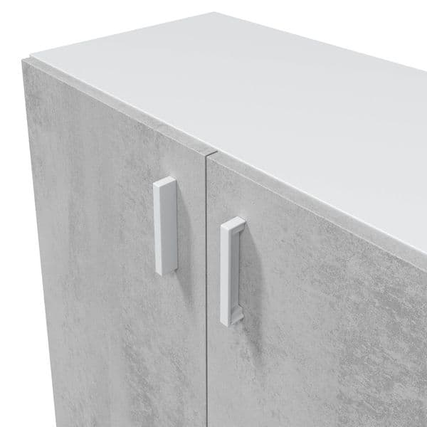 Fresno 2 Door Grey &  White Storage Cupboard 0L5159A - S/O
