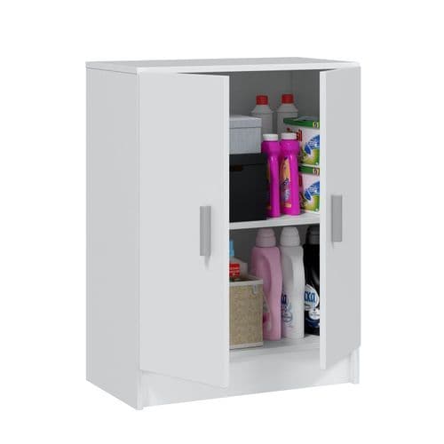 Fresno 2 Door White Storage Cupboard 005149O - S/O