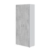 Fresno Multitall 2 Door Grey & White Universal Utility Storage Cupboard 0L7152A - S/O     .