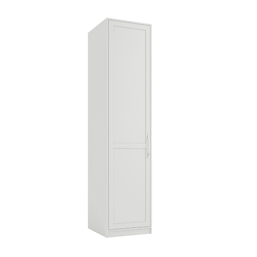 Gaultier White 1 Door Slim Tall Wardrobe - LD