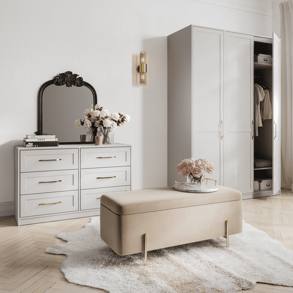 Gaultier White 2 Door Wardrobe - LD