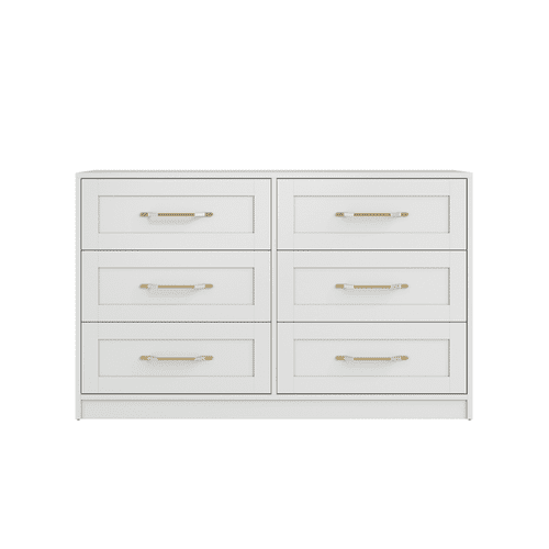 Gaultier White 6 Drawer Wide Chest - LD