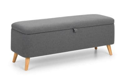 Genil Grey Linen Fabric Storage Bench 22JB43