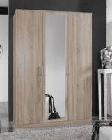 Genoa Oak Effect 3 Door German Wardrobe  (112482) 135cm