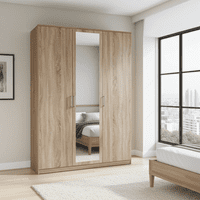 Genoa Oak Effect 3 Door German Wardrobe  (112482) 135cm