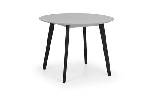 Girona Grey With Black Round Dining Table 24JB238