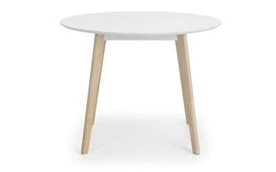 Girona White With Oak Round Dining Table 24JB235