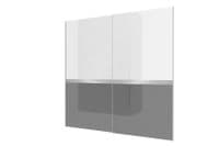 Glacia 210cm White Gloss With Graphite Sliding Door Wardrobe