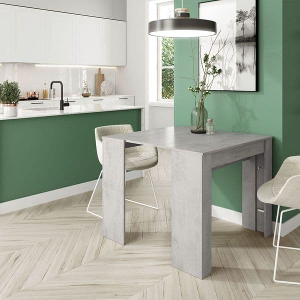 Grande Concrete Grey Effect Large Extending Dining Table - 004580L S/O
