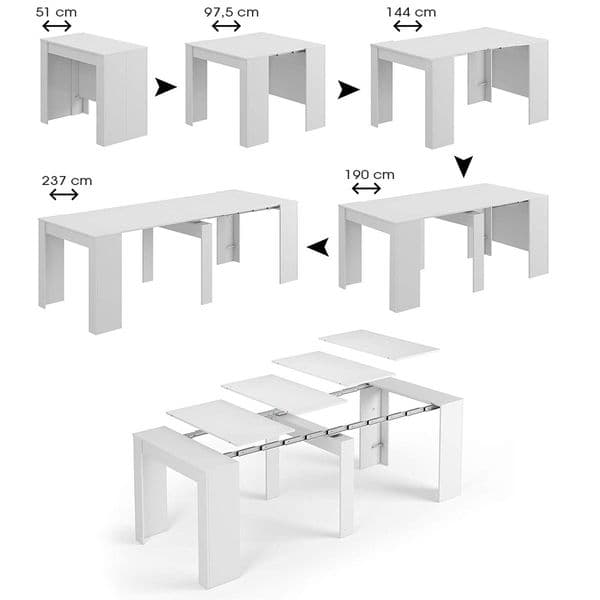 Grande Concrete Grey Effect Large Extending Dining Table - 004580L S/O