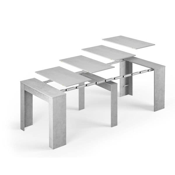Grande Concrete Grey Effect Large Extending Dining Table - 004580L S/O