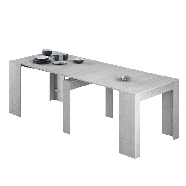 Grande Concrete Grey Effect Large Extending Dining Table - 004580L S/O