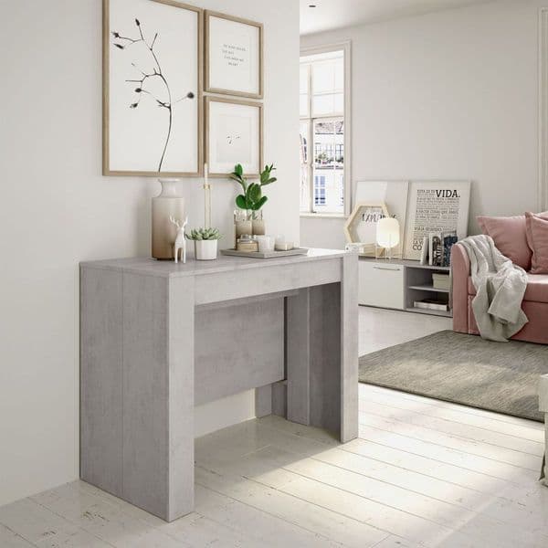 Grande Concrete Grey Effect Large Extending Dining Table - 004580L S/O