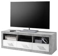 Greystone Grey and White High Gloss TV Cabinet with Drawers P9BBGS63