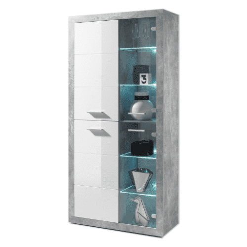 Gloss Display Cabinets with Glass Doors - Online outlet