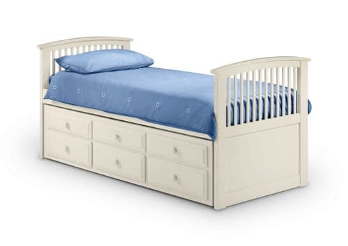 Grosetto Stylish Stone White 3 Drawer Cabin Bed JB229