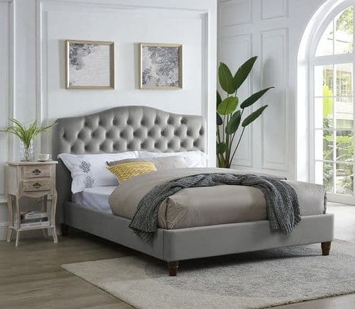 Guadeloupe Cappucino Fabric Double Bed 22LD193