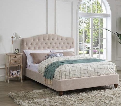 Guadeloupe Pink Chenille Fabric Double Bed 22LD191