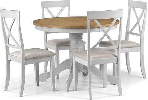 Guernica Oiled Oak And Grey Pedestal Dining Table24JB376