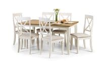 Guernica Oiled Oak And Ivory Dining Table JB186