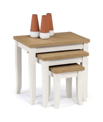 Guernica Oiled Oak And Ivory Nest of Tables JB185
