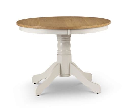 Guernica Oiled Oak And Ivory Pedestal Dining Table JB187