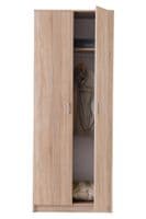 Hana Oak Effect 2 Door Wardrobe with Hanging Rail