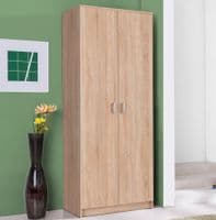 Hana Oak Effect 2 Door Wardrobe with Hanging Rail