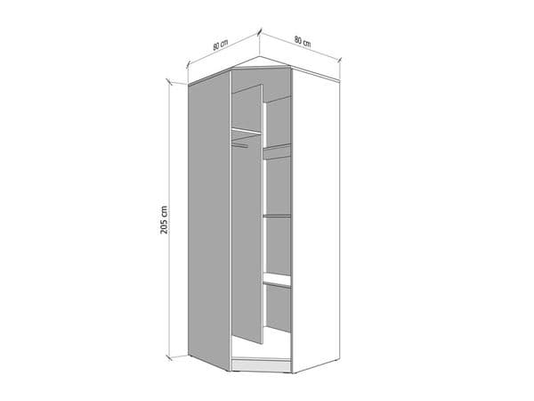 Delta 2 Door Corner Wardrobe Cupboard - Top Quality !