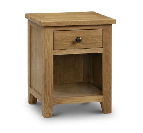 Hellín Classic White Oak Waxed Finish 1 Drawer Bedside JB320