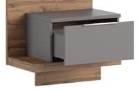 Hilton Grey With Oak Effect LEFT Bedside Table LSZLV68