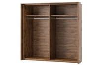 Hilton Grey With Oak Effect Mirrored Sliding Door Wardrobe 226cm SZLV73
