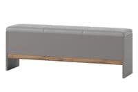 Hilton Grey With Oak Effect Storage Bed Stool SZLV65