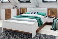Hilton Oak Effect With White King Size Bed SZLVW66