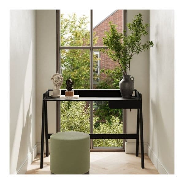 Honda Matte Black Ash Veneer Home Office Desk - 24LD
