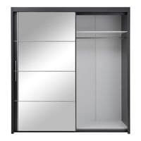 Inova Grey Large 200cm Mirrored Sliding Door Wardrobe - 8XLG4420
