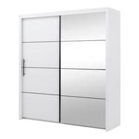 Inova White Large 200cm Mirrored Sliding Door Wardrobe - 8XRU4420