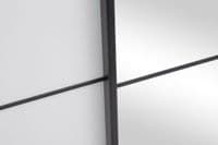 Inova White Large 200cm Mirrored Sliding Door Wardrobe - 8XRU4420