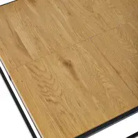 Ira Warm Light Oak Effect Square Tray Coffee Table - 25JB