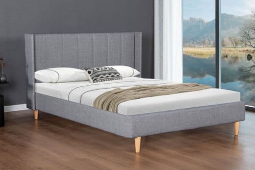 Isadora Grey Fabric 4ft6 Double Bed - 25VD