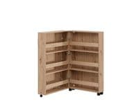 Islay Artisan Oak Effect 1 Winged Door Short Small Compact Shoe Cabinet Cupboard - 11015043 S/O