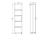 Islay Artisan Oak Effect 1 Winged Door Tall Slim Narrow Shoe Cabinet Cupboard - 11015046 S/O