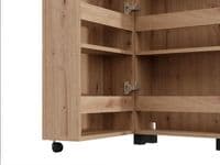 Islay Artisan Oak Effect 1 Winged Door Tall Slim Narrow Shoe Cabinet Cupboard - 11015046 S/O
