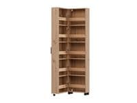 Islay Artisan Oak Effect 1 Winged Door Tall Slim Narrow Shoe Cabinet Cupboard - 11015046 S/O