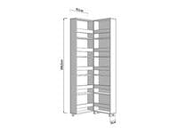 Islay Artisan Oak Effect 1 Winged Door Tall Slim Narrow Shoe Cabinet Cupboard - 11015046 S/O