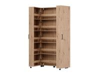 Islay Artisan Oak Effect 2 Winged Door Large Shoe Cabinet Cupboard - 11015045  S/O